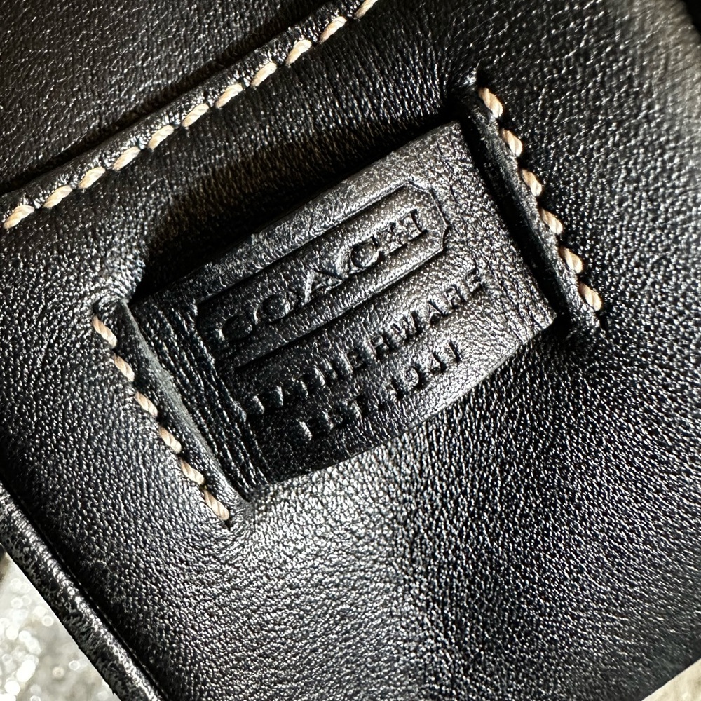 COACH Black Leather Hobo Style Shoulder Bag - Picture 12 of 17